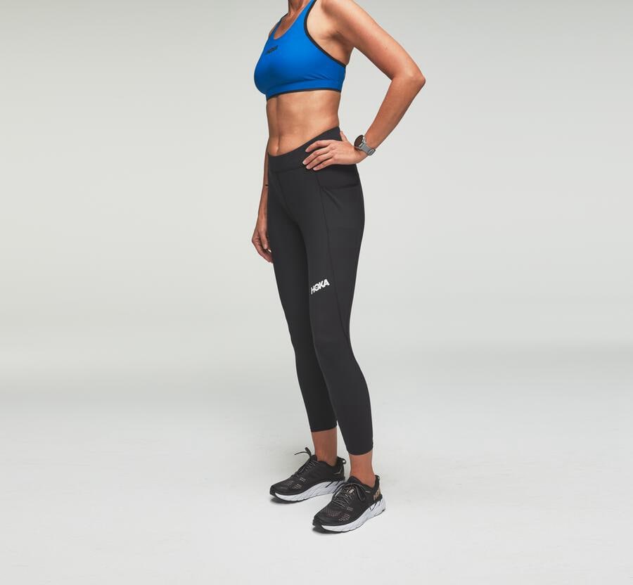 Hoka One One Nohavice Damske Čierne - Performance Crop Tight - 50921-IWVK